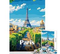 Jigsaw Puzzle 1000 Piece for Teenagers Paris Cityscape Jigsaw 1000 Pieces Practical Game Gifts For Birthdays Perfect Decoration (38x26cm)