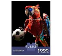 Jigsaw Puzzle 1000 Piece for Teenagers Parrot with Soccer Ball Jigsaw for Adults Relax Games For Family Fun Deal As Gifts for The Whole Family 70x50cm/1000pcs
