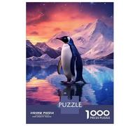 Jigsaw Puzzle 1000 Piece for Teenagers Penguin at Antarctica Puzzle for Adults Fun Games Presents for Women for Birthday, Chrismas 52x38cm/1000pcs