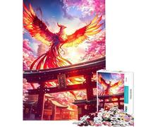 Jigsaw Puzzle 1000 Piece for Teenagers Phoenix Torii Pathway Japa Puzzles for Adults Relaxing Games A Work of Art Stress Reduction Gifts (Size 38x26cm)