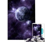 Jigsaw Puzzle 1000 Piece for Teenagers Planets in A Purple Nebula Jigsaw Puzzle 1000 Home Decoration Toys Pattern Assembly Deal As Gifts for The Whole Family (50x75cm)