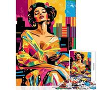 Jigsaw Puzzle 1000 Piece for Teenagers Pop Art Vision of Adele Bloch-Bauer Practical Game Staycation Kill Time Toy Wall Decor Suitable for Desktop Decoration (38X52CM)