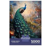 Jigsaw Puzzle 1000 Piece for Teenagers Proud Peacock Menagerie Puzzles for Adults Fun Games Wall Decoration Stress Reduction Gifts 52x38cm/1000pcs