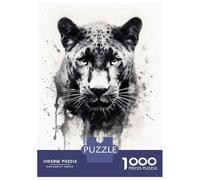 Jigsaw Puzzle 1000 Piece for Teenagers Puma Beauty Black Ink Jigsaw for Adults Fun Games Birthday Present for Birthday, Chrismas 52x38cm/1000pcs