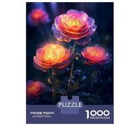 Jigsaw Puzzle 1000 Piece for Teenagers Rainy Ranunculus Flower Jigsaw for Adults Hands-on Game Difficult Hard Stress Reduction Gifts 70x50cm/1000pcs