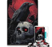 Jigsaw Puzzle 1000 Piece for Teenagers Raven Beautiful Design Game Pattern Assembly Secret Santa Gifts 38x52cm(1000pcs)