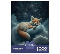 Jigsaw Puzzle 1000 Piece for Teenagers Red Fox Dreaming Teenager Puzzles Brain Teaser Game Pattern Assembly Unique Birthday And Gifts 38x26cm/1000pcs