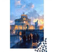 Jigsaw Puzzle 1000 Piece for Teenagers Rome Cityscape with Castle-2 Jigsaw for Adults Relax Games For Family Fun Deal As Gifts for The Whole Family 70x50cm/1000pcs