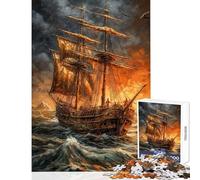 Jigsaw Puzzle 1000 Piece for Teenagers Sailing Boat Relaxing Games Birthday Present Educational Toy Help The Brain Exercise (38x26cm)