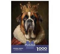 Jigsaw Puzzle 1000 Piece for Teenagers Saint Bernard The King Jigsaw for Adults DIY Toys Pattern Assembly for Birthday, Chrismas 38x26cm/1000pcs