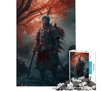 Jigsaw Puzzle 1000 Piece for Teenagers Samurai in Burning Land Help The Brain Exercise Birthday Present Toy Wall Decor Suitable for People Aged 14 And Above (38x52cm)