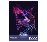 Jigsaw Puzzle 1000 Piece for Teenagers Shark Neon Animal Adult Jigsaw Family Game Difficult Hard Unique Birthday And Gifts 70x50cm/1000pcs