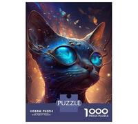 Jigsaw Puzzle 1000 Piece for Teenagers Siamese Cat Unnatural Jigsaw for Adults Hands-on Game Difficult Hard Stress Reduction Gifts 52x38cm/1000pcs