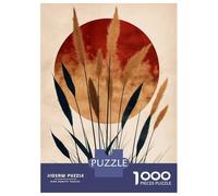 Jigsaw Puzzle 1000 Piece for Teenagers Silhouette Grass And Sun Teenager Puzzles Hands-on Game Improve Memory Unique Birthday And Gifts 52x38cm/1000pcs