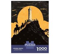 Jigsaw Puzzle 1000 Piece for Teenagers Silhouettes at The Tower Puzzle for Adults Hands-on Game Staycation Kill Time Help The Brain Exercise 70x50cm/1000pcs