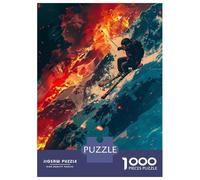 Jigsaw Puzzle 1000 Piece for Teenagers Skier In A Snowy Mountain Puzzles for Adults Fun Games Wall Decoration Stress Reduction Gifts 38x26cm/1000pcs