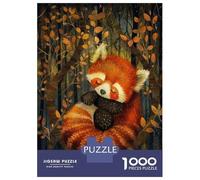 Jigsaw Puzzle 1000 Piece for Teenagers Sleeping Red Panda Puzzle for Adults Family Games Enhance Memory Stress Reduction Gifts 52x38cm/1000pcs