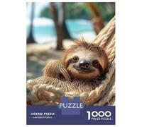 Jigsaw Puzzle 1000 Piece for Teenagers Sloth in A Hammock Jigsaw for Adults Relax Games For Family Fun Deal As Gifts for The Whole Family 70x50cm/1000pcs