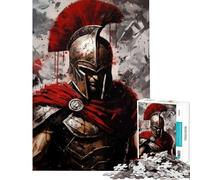 Jigsaw Puzzle 1000 Piece for Teenagers Spartan Warrior Help The Brain Exercise Birthday Present Toy Wall Decor Suitable for People Aged 14 And Above (38x52cm)