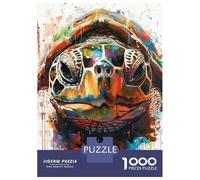 Jigsaw Puzzle 1000 Piece for Teenagers Splash Watercolor Turtle Jigsaw for Adults Relax Games For Family Fun Deal As Gifts for The Whole Family 52x38cm/1000pcs