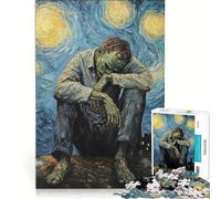 Jigsaw Puzzle 1000 Piece for Teenagers Starry Night Loneliness, Toy Wall Decor, Birthday Present, Improving Love between Couples 38x52cm