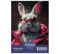 Jigsaw Puzzle 1000 Piece for Teenagers Stylish Bunny Chic Jigsaws for Adults Hands-on Game Pattern Assembly Unique Birthday And Gifts 52x38cm/1000pcs