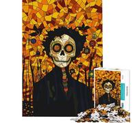 Jigsaw Puzzle 1000 Piece for Teenagers Sugar Skull Trick Or Treat Help The Brain Exercise Birthday Present Toy Wall Decor Suitable for People Aged 14 And Above (50x75cm)