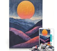 Jigsaw Puzzle 1000 Piece for Teenagers Sundown Peaks, Toy Wall Decor, Birthday Present, Improving Love between Couples 38x52cm