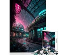 Jigsaw Puzzle 1000 Piece for Teenagers Surreal Abandoned Buildings with Starry Sky Jigsaw 1000 Piece Hands-on Game Gifts for Women Men Wall Decoration (38x52cm)