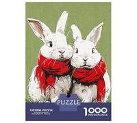 Jigsaw Puzzle 1000 Piece for Teenagers Sweet Rabbit Jigsaw for Adults Hands-on Game Difficult Hard Stress Reduction Gifts 70x50cm/1000pcs