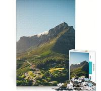 Jigsaw Puzzle 1000 Piece for Teenagers Table Mountain Landscape with Clouds Relaxing Games Challenging To Complete Improving Love between Couples 50x75cm