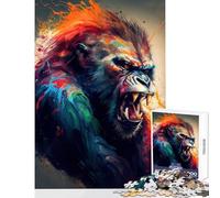 Jigsaw Puzzle 1000 Piece for Teenagers The Angry Ape Practical Game Staycation Kill Time Toy Wall Decor Suitable for Desktop Decoration (38X26CM)