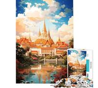 Jigsaw Puzzle 1000 Piece for Teenagers The Grand Palace Bangkok Help The Brain Exercise Birthday Present Toy Wall Decor Suitable for People Aged 14 And Above (50x75cm)