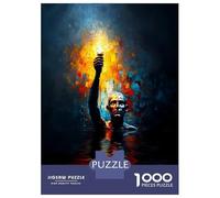 Jigsaw Puzzle 1000 Piece for Teenagers The Keeper Beneath The Flood - The Hand That Held The Flame Puzzles for Adults Fun Games Wall Decoration Stress Reduction Gifts 70x50cm/1000pcs