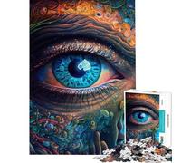 Jigsaw Puzzle 1000 Piece for Teenagers Third Eye Space Puzzle for Adults Fun Games Enhance Memory Help The Brain Exercise (Size 38x26cm)