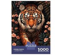 Jigsaw Puzzle 1000 Piece for Teenagers Tiger in Bloom Jigsaw for Adults DIY Toys Pattern Assembly for Birthday, Chrismas 52x38cm/1000pcs
