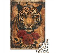 Jigsaw Puzzle 1000 Piece for Teenagers Tiger Wall Art Print-9 Adult Puzzles Fun Games Difficult Challenge Stress Reduction Gifts 38x26cm/1000pcs