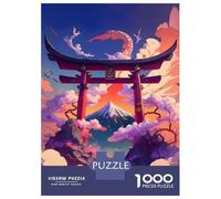 Jigsaw Puzzle 1000 Piece for Teenagers Torii Gate An Fuji Mount 3 Jigsaw for Adults DIY Toys Pattern Assembly for Birthday, Chrismas 38x26cm/1000pcs