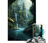 Jigsaw Puzzle 1000 Piece for Teenagers Traditional Inka Waterfall Fun Activities at Home Birthday Present Educational Games for 14+ Puzzle Game Offered (50x75cm)