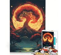 Jigsaw Puzzle 1000 Piece for Teenagers Tree of Life Moonshine, Toy Wall Decor, Difficult And Challenge, Great Gift for Gaming 50x75cm