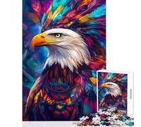 Jigsaw Puzzle 1000 Piece for Teenagers Vibrant Eagle Art Adult Jigsaw Puzzle Toy Wall Decor Difficult Hard Deal As Gifts for The Whole Family (Size 38x26cm)