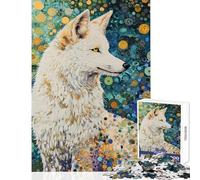 Jigsaw Puzzle 1000 Piece for Teenagers Vibrant Wolf Artistry Jigsaw Puzzle Relaxing Games Difficult Hard Help The Brain Exercise (Size 38x26cm)