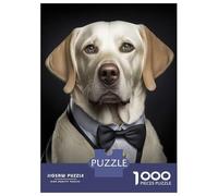 Jigsaw Puzzle 1000 Piece for Teenagers Well Dressed Labrador 32 Puzzle for Adults Hands-on Game Staycation Kill Time Help The Brain Exercise 70x50cm/1000pcs