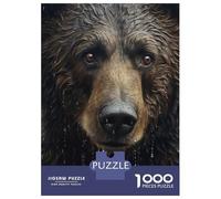Jigsaw Puzzle 1000 Piece for Teenagers Wet Bear CloseUp Jigsaw for Adults Hands-on Game Difficult Hard Stress Reduction Gifts 38x26cm/1000pcs