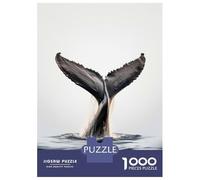 Jigsaw Puzzle 1000 Piece for Teenagers Whale Tail Breach Jigsaw for Adults Hands-on Game Difficult Hard Stress Reduction Gifts 52x38cm/1000pcs