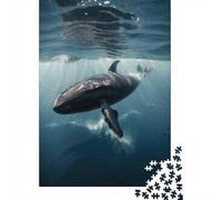 Jigsaw Puzzle 1000 Piece for Teenagers Whale Watching in Hawaii Puzzle for Adults Fun Games Presents for Women for Birthday, Chrismas 38x26cm/1000pcs