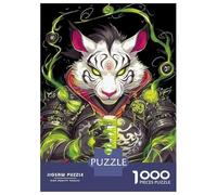 Jigsaw Puzzle 1000 Piece for Teenagers White Tiger Samurai Jigsaws for Adults Hands-on Game Pattern Assembly Unique Birthday And Gifts 52x38cm/1000pcs