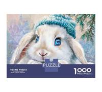 Jigsaw Puzzle 1000 Piece for Teenagers Winter Wonderland Bunny Adult Puzzles Fun Games Difficult Challenge Stress Reduction Gifts 70x50cm/1000pcs