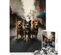 Jigsaw Puzzle 1000 Piece for Teenagers Wisdom on Four Paws Anti-Stress Toys Funny Gift Educational Game Train Your Brain And Hands (Size 50x75cm)
