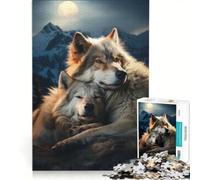 Jigsaw Puzzle 1000 Piece for Teenagers Wolves in Love Impossible Game Fun at Home Activities Unique Birthday And Xmas Gifts 50x75cm